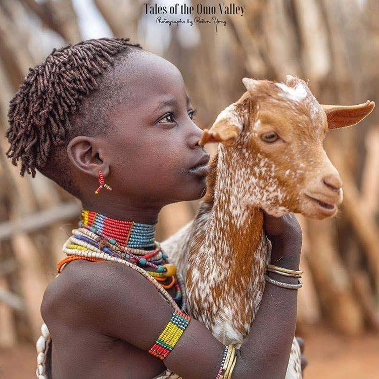 Petite fille d'une famille bergère
